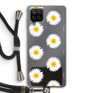 Margrietjes: Samsung Galaxy A12 Transparant Hoesje met koord