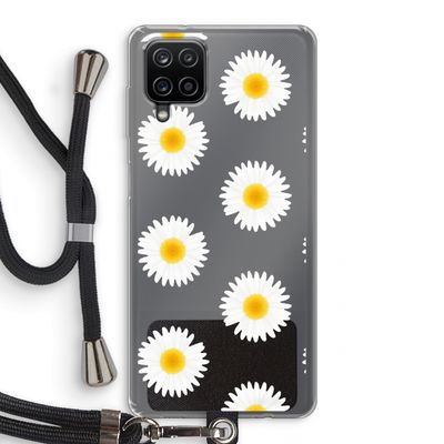 Margrietjes: Samsung Galaxy A12 Transparant Hoesje met koord