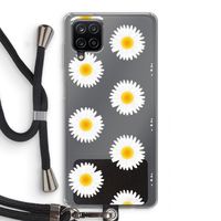 Margrietjes: Samsung Galaxy A12 Transparant Hoesje met koord