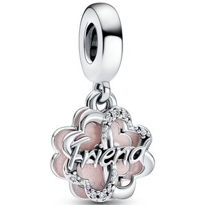 Pandora 792245C01 Hangbedel Four-leaf Clover Friendship zilver-zirconia-emaille