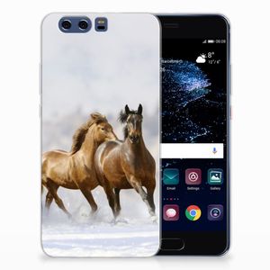 Huawei P10 Plus TPU Hoesje Paarden