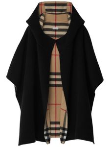 Burberry manteau en cachemire à capuche - Noir