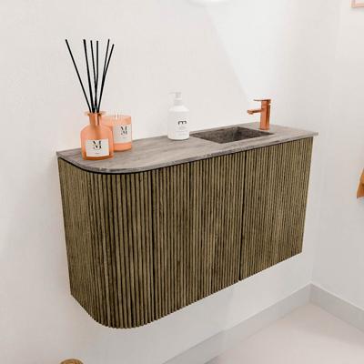 Toiletmeubel Mondiaz Joya Dlux | 71.6 cm | Meubelkleur Dusk | Faye wastafel Oza Wasbak Rechts | 1 kraangat