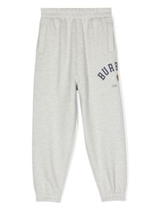 Burberry Kids pantalon de jogging en coton à logo imprimé - Gris