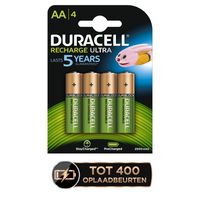 Duracell Recharge Ultra AA-batterijen, verpakking van 4 - thumbnail