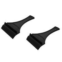 IJskrabber - 2x stuks - autoraam krabber - rubber trekker - Zwart - Kunststof - 12 x 18 cm - Ruitenk