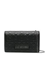 Love Moschino sac à bandoulière matelassé à logo - Noir - thumbnail