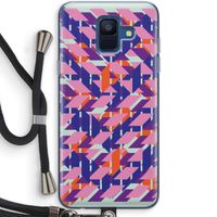 Skew Blush 3: Samsung Galaxy A6 (2018) Transparant Hoesje met koord