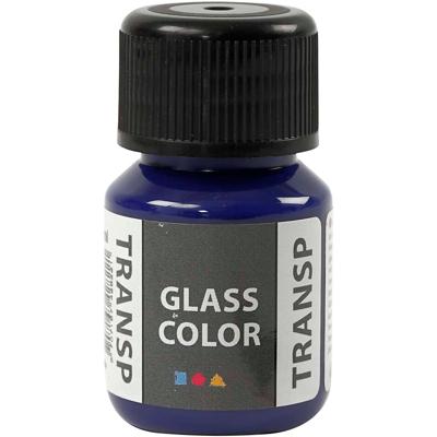 Creativ Company Glass color transparent, brilliant blauw, 30 ml/ 1 fles