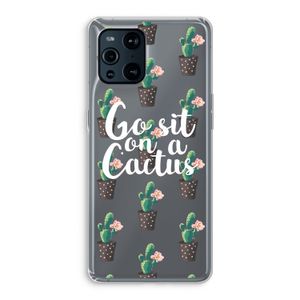 Cactus quote: Oppo Find X3 Transparant Hoesje