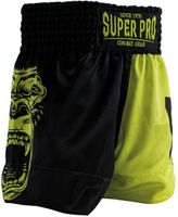 Super Pro boksbroek Gorilla junior polyester zwart/lime - thumbnail