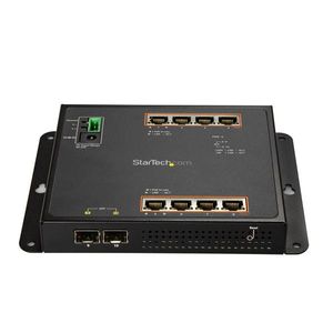 StarTech.com 8 poorts PoE+ Gigabit ethernet switch met 2 SFP connecties managed wandmonteerbaar met toegang voorzijde