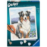 Ravensburger - CreArt 24x30 cm - Volwassenen - Schilderen op nummer - Australische Herder - Creatieve hobby - 12023114