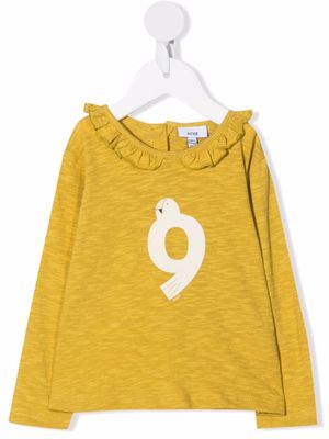 Knot blouse White Dove à volants - Jaune