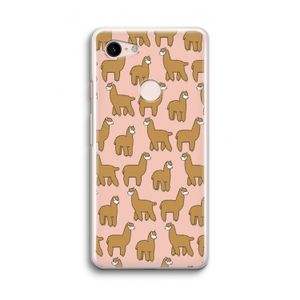 Alpacas: Google Pixel 3 Transparant Hoesje