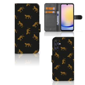 Telefoonhoesje met Pasjes voor Samsung Galaxy A25 Leopards