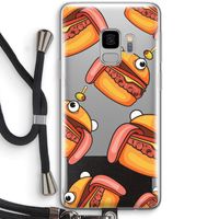 Hamburger: Samsung Galaxy S9 Transparant Hoesje met koord