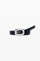 ZWART LEREN RIEM - BLACK - 95