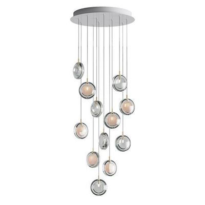 Bomma Lens 12 pcs Hanglamp - 6x Wit 6x Helder glas Bomma Lens 12 pcs Hanglamp - 6x Wit 6x Helder glas