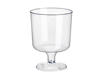 Rode wijnglazen 200ml helder PS 10st