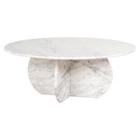 Richmond Ronde Salontafel Holmes Marmer, 90cm - Wit - thumbnail