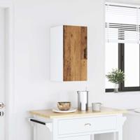 Keukenwandkast Porto bewerkt hout oud houtkleurig