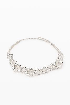 Metalen riem bloemen - BLACK - U