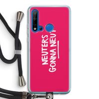 Neuters (roze): Huawei P20 Lite (2019) Transparant Hoesje met koord