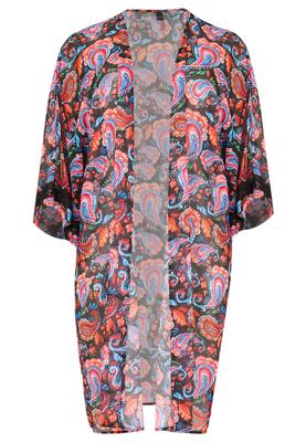 Yoek Kimono PAISLEY | Zwart | Maat 58/60