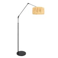 Steinhauer Vloerlamp instelbaarPrestige Chic zwart met strokleurige kap - 3793ZW