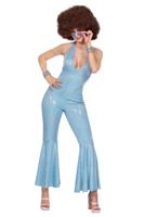 Blauwe Catsuit Disco Dames