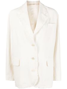 Acne Studios blazer boutonné à col cranté - Tons neutres