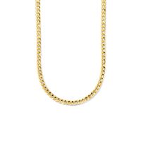 Ketting Gourmetschakel zilver goudkleurig 6,0 mm 42 cm