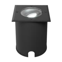 Cody LED Grondspot Zwart - GU10 4,5 Watt 345 lumen dimbaar - 6500K daglicht wit - Kantelbaar - Overrijdbaar - Vierkant - IP67 waterdicht