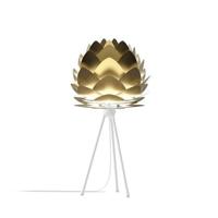 Umage Aluvia Mini tafellamp brushed brass - met tripod wit - Ø 40 cm