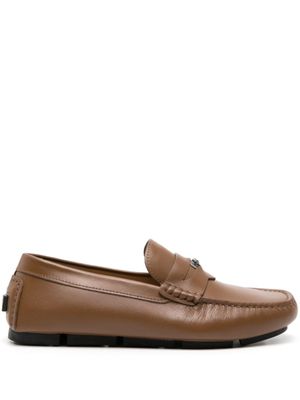 Versace mocassins Biggie en cuir - Marron