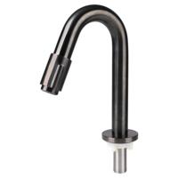 Differnz koudwaterkraan gebogen - 19 cm - gun metal