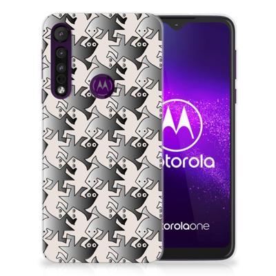 Motorola One Macro | TPU Hoesje | Salamander Grey