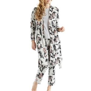 Damella Greymelange Flower Wrap Around Robe