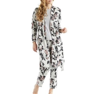 Damella Greymelange Flower Wrap Around Robe * Actie *