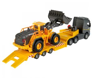 Majorette Volvo vrachtwagen met aanhanger en buildozer - 1:43