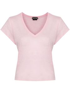 TOM FORD t-shirt à effet de transparence - Rose