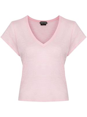TOM FORD t-shirt à effet de transparence - Rose