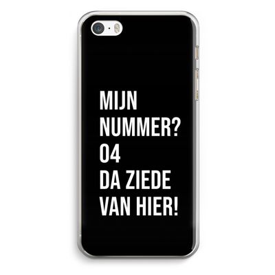 Da ziede van hier - Zwart: iPhone 5 / 5S / SE Transparant Hoesje
