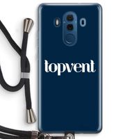Topvent Navy: Huawei Mate 10 Pro Transparant Hoesje met koord