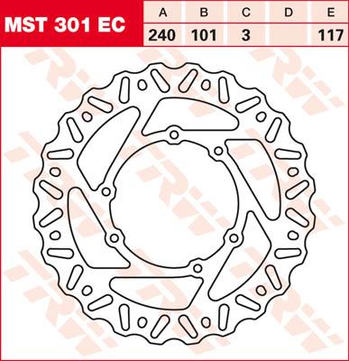 TRW Remschijf, remschijven voor de moto, MST301EC