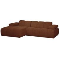 WOOOD chaise longue links Mojo - Bouclé - Roest Bruin Melange