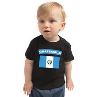 Guatemala landen shirtje met vlag zwart voor babys 80 (7-12 maanden)  -