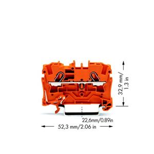 WAGO 2004-1202 Doorgangsklem 6.20 mm Spanveer Oranje 50 stuk(s)