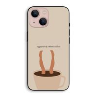 Aggressively drinks coffee: iPhone 13 mini Biologisch afbreekbaar hoesje